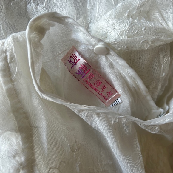 White lace summer dress with bow in the back 7T - Picture 16 of 16